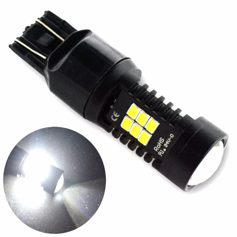 2шт 3030 21smd Led T25 3157 T20 W21w W21/w W21 5w 7443 7440 Canbus безошибочный тормозной задний сигнальный