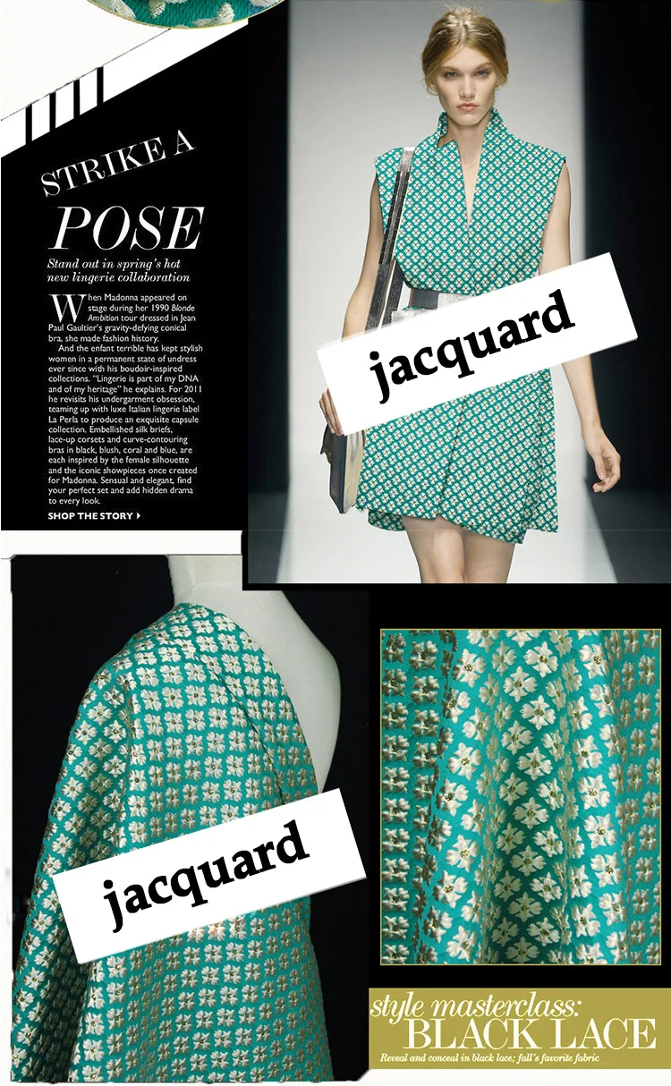 145 см ширина Новая мода г звезда стиль металлик жаккард парча ткань 3D жаккардовая