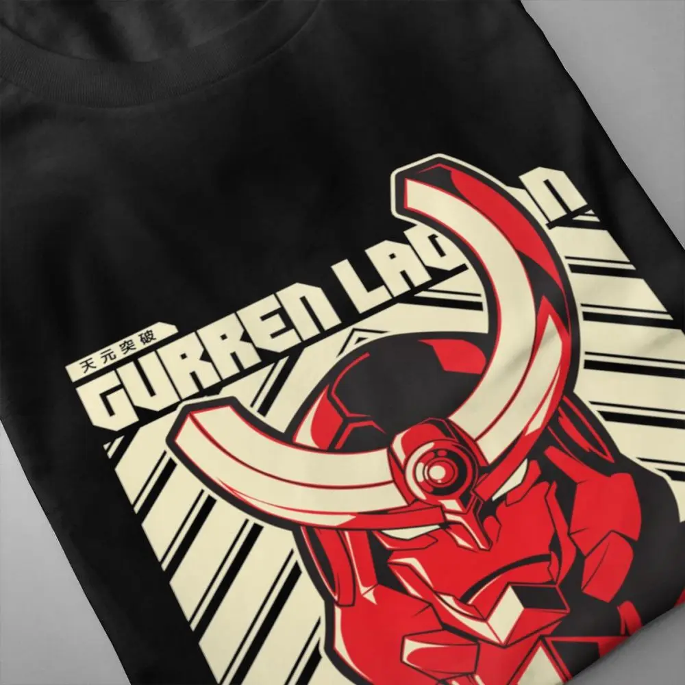 Летняя мужская качественная футболка с принтом Tengen Toppa urren Lagann Новое поступление, S-6XL японского аниме, футболка большого размера