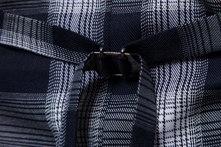 Классический Клетчатый костюм жилет Для мужчин Фирменная Новинка Slim Fit двубортный жилет Для мужчин s Бизнес свадьбы смокинг жилет Homme