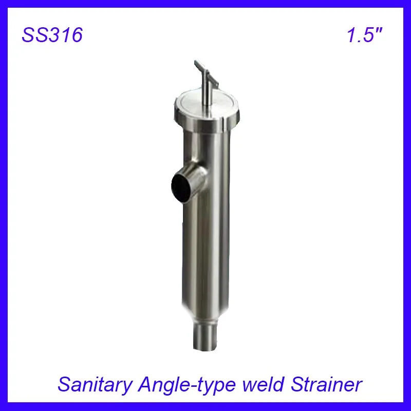 

1.5'' Sanitary Stainless Steel SS316 Angle-type Filter Strainer Filter f Beer/ dairy/ pharmaceutical/beverag /chemical industry