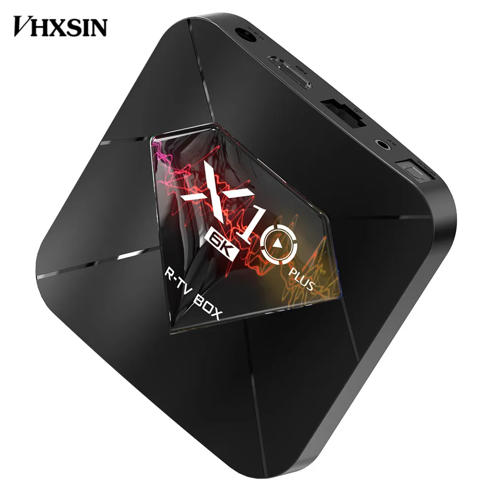 VHXSIN 10 шт./лот X10 Plus ТВ коробка Android 9 0 4 32G Allwinner H6 четырехъядерный WiFi 3D телеприставка