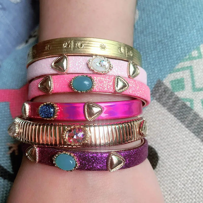 NeeFuWoFu 12 мм пружинная цепь браслет из меди и натурального камня богемный оптовая