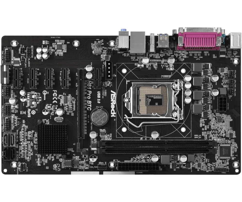 Материнская плата Asrock H81 Pro для настольного ПК б/у материнская LGA 1150 i3 i5 i7 DDR3 16 Гб SATA3