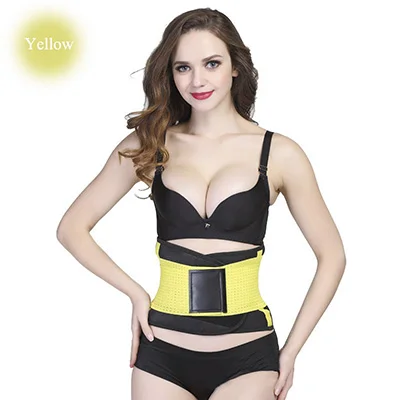 yellow Женский корсет для коррекции талии, корректирующий пояс для похудения, моделирующий ремень, корректирующий корсет для похудения, пояс для талии из неопрена, поясничный пояс для спины - Цвет: yellow