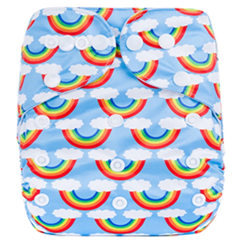 Новые Детские Подгузники AnAnBaby с рисунком из мультфильма, 10 шт., цветные тканевые подгузники без вкладышей