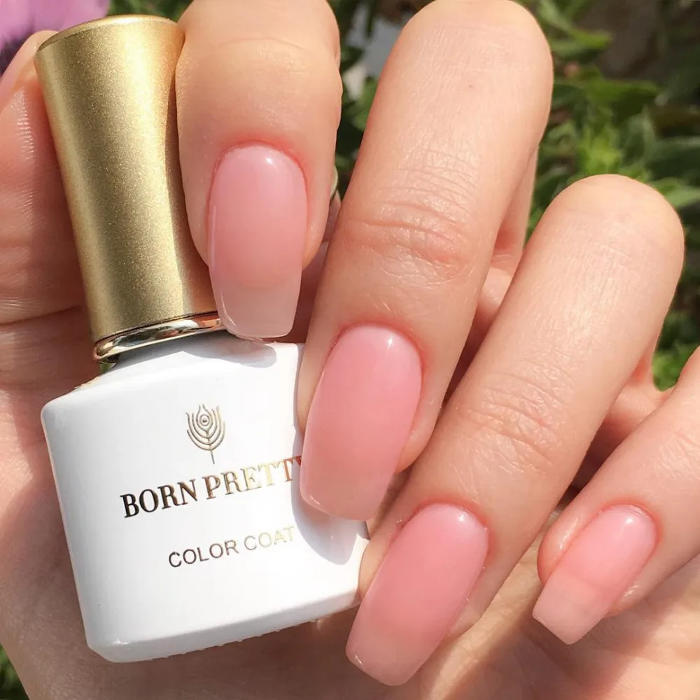 BORN PRETTY розовый Желейный гель для ногтей 6 мл полупрозрачный фиолетовый лак замочить от УФ-гель для дизайна ногтей лак