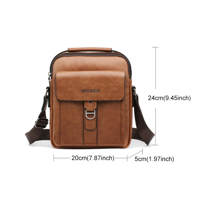 Мужская сумка-мессенджер винтажная сумка через плечо из искусственной кожи