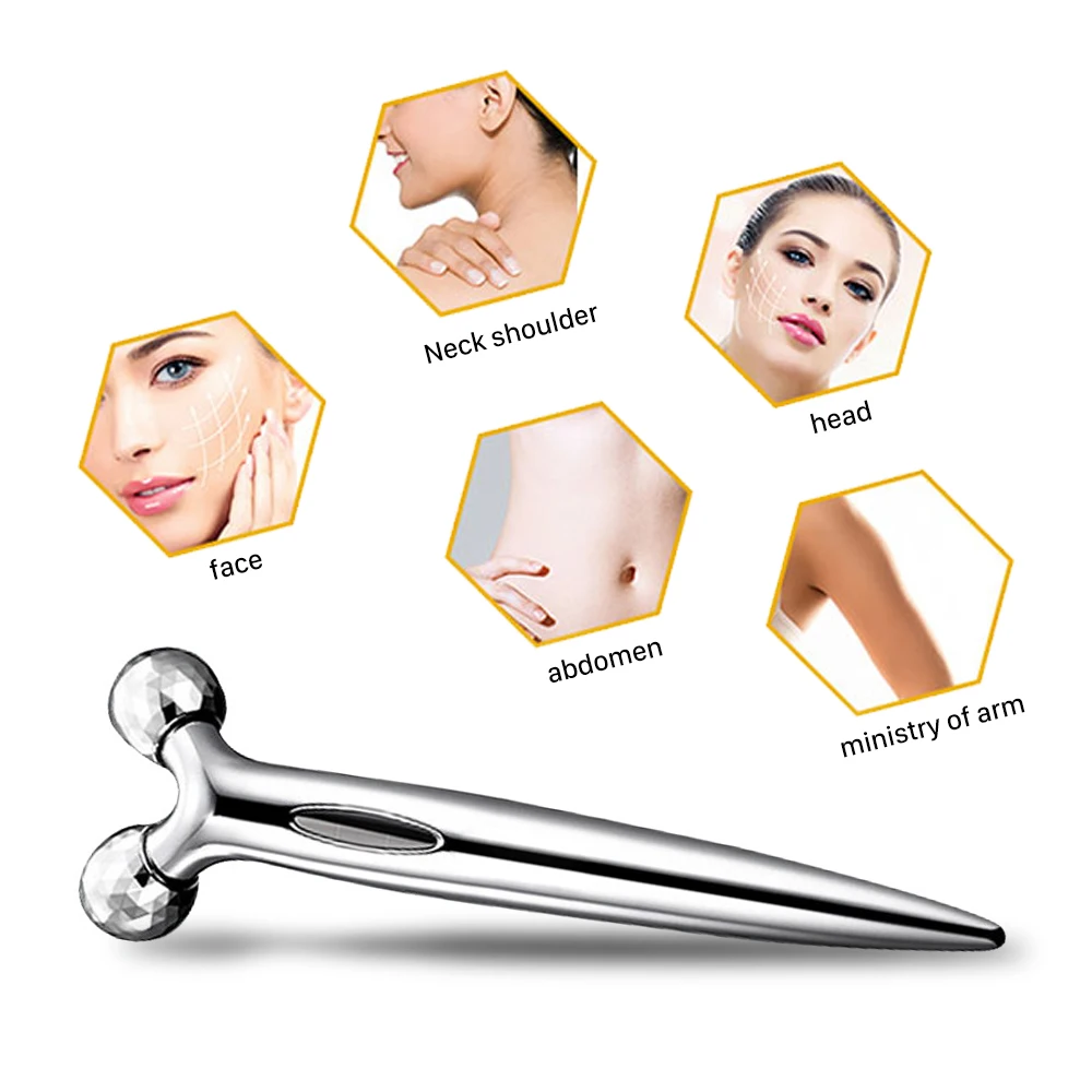 Вращающийся на 360 градусов 3D Массажер для всего тела снятия морщин лица y-образная