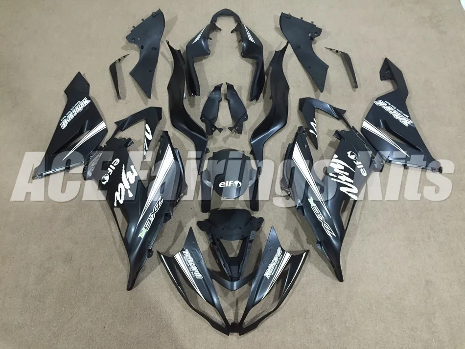 

Новый стиль Abs Обтекатели комплект подходит для kawasaki Ninja ZX6R 636 2013-2016 13 14 15 16 17 599 6R bodyкомплект кузова черный матовый