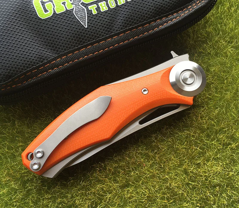 Складной нож Green thorn made Dark Flipper титановое лезвие D2 рукоятка G10 Походный для