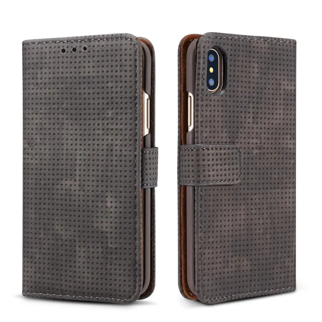 Флип-кожаный чехол для iPhone X, XR, XS, Max, 8, 7 Plus, 6, 6S Plus, чехол, сетчатый держатель для карт, кошелек, чехол для iPhone 5 5S se, чехол для телефона s