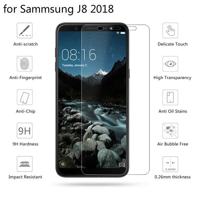 9 закалённое стекло для Samsung Galaxy J8 2018 6 0 дюйма Защитная пленка Glasxy J8|Защитные