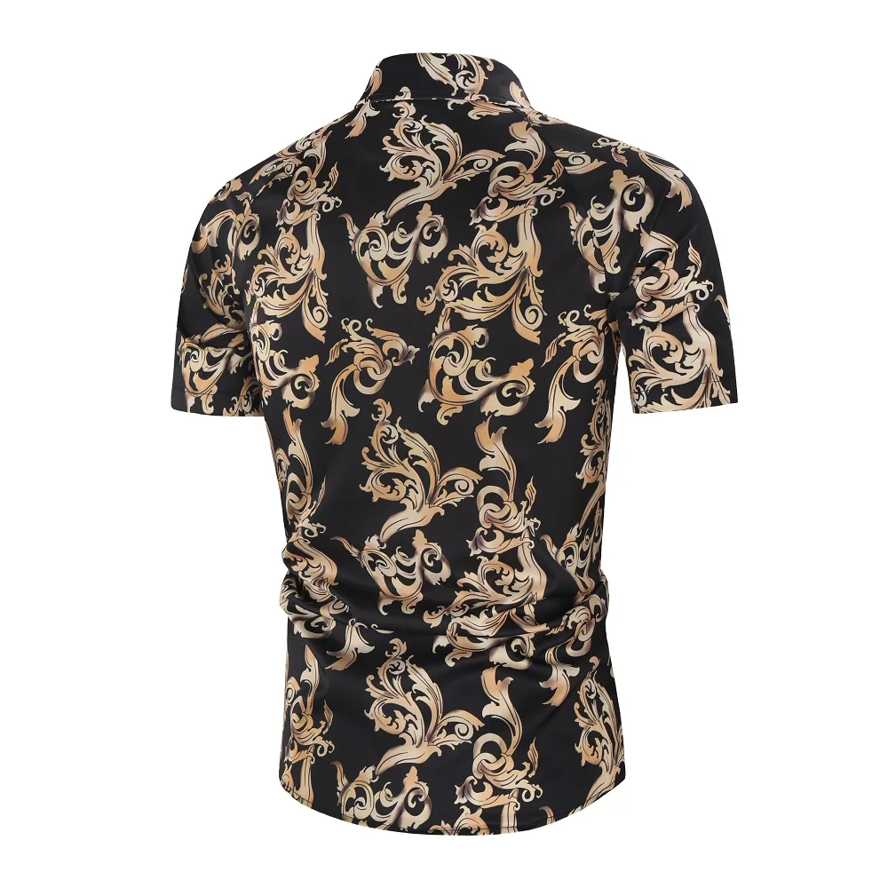 Рубашка мужская повседневная с коротким рукавом модная камуфляжная