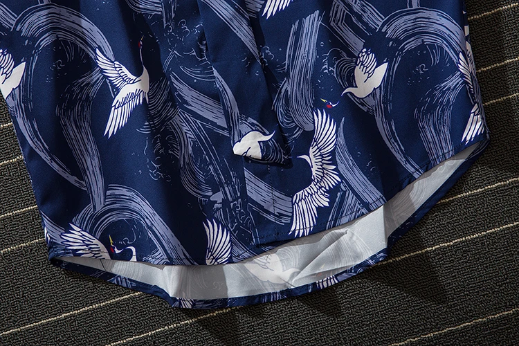 Мужская Повседневная рубашка в стиле хип хоп с коротким рукавом и изогнутым