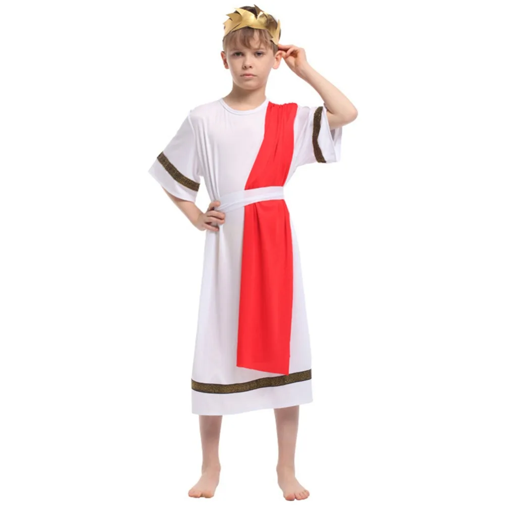 

Kids Boys Roman Prince Halloween Costume Ancient Roman Samurai Greek Egyptian Costumes