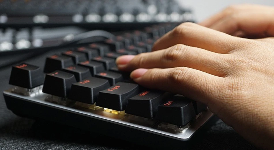 Rapoo V500 сплав версия Механическая игровая клавиатура Teclado с питанием от USB для игрового компьютера Настольный Ноутбук черный/коричневый/синий