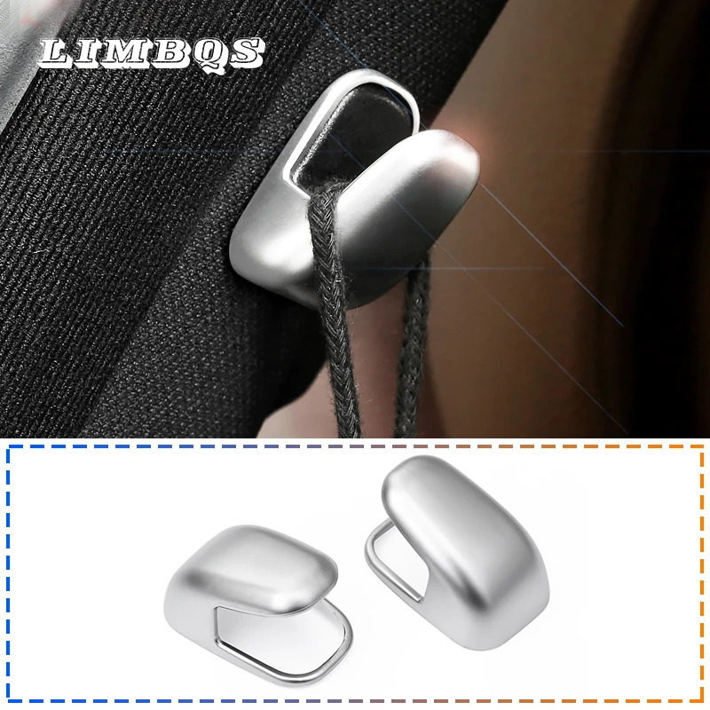

Chrome B Pillar Hook Cover Trim For Mercedes Benz E Class W212 S Class W222 3D safety belt Stickers Decoration Car Styling Parts