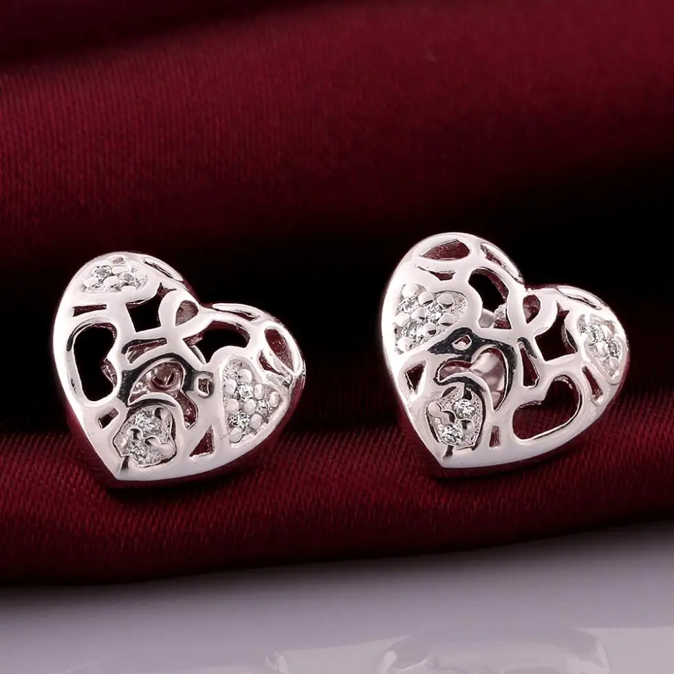 Сердце CE656 # стимпанк колошения Мода для женщин 2014 с серебряным покрытием