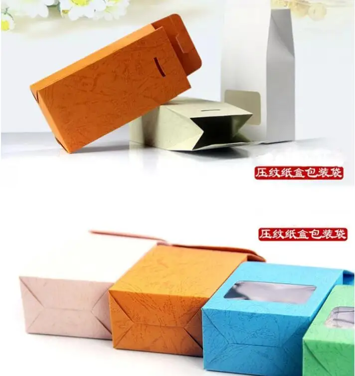 10 шт цветной бумажный пакет с окном стоьте вверх мешок упаковки еды закуска к чаю