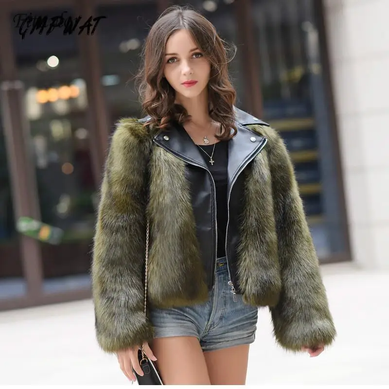 Gmpват отложной воротник молния короткая широкая талия Толстая теплая куртка из