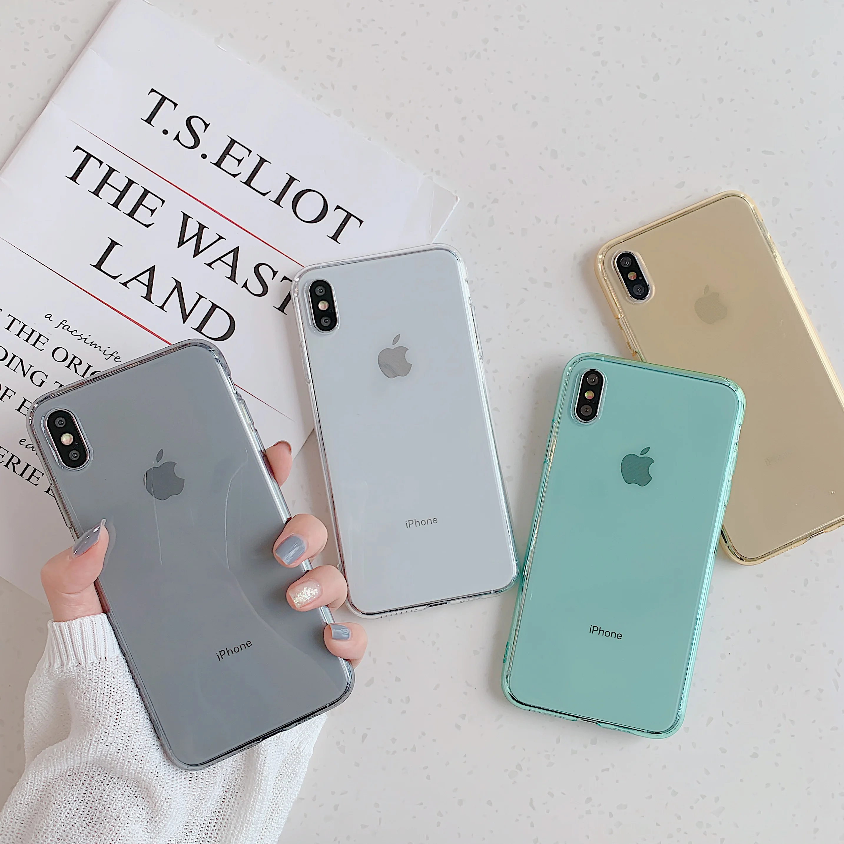 Clear TPU Silicone Case For iPhone X XS XR MAX Ultra Transparent Back Cover for 8 7 6 6S Plus Phone Cases | Мобильные телефоны и
