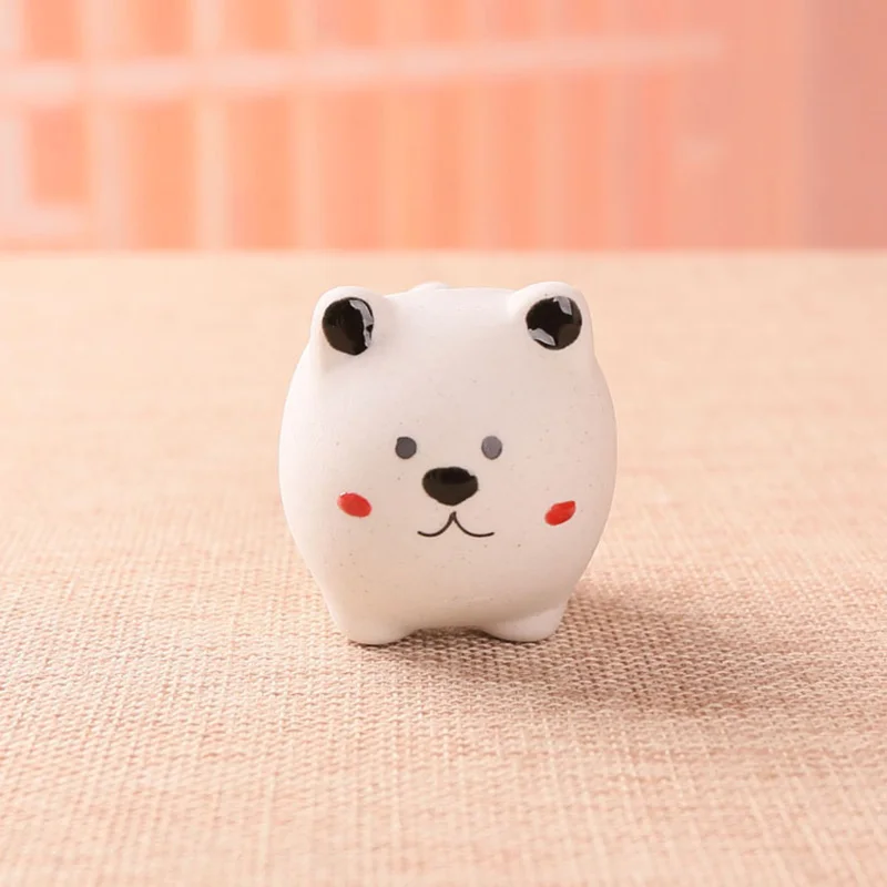 white shy bear 6 стилей умный горшок для растений тамагочи цветочные горшки суккулент милый медведь Керамический Мини-горшок для растений бонсай мультфильм Cachepot Орхидея - Цвет: white shy bear