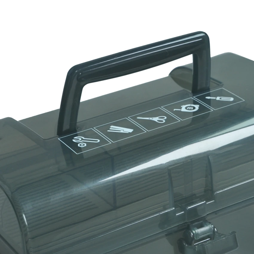 

plastic tool box with handle, tray, compartment, storage and organizers toolbox 22*13*11.3cm