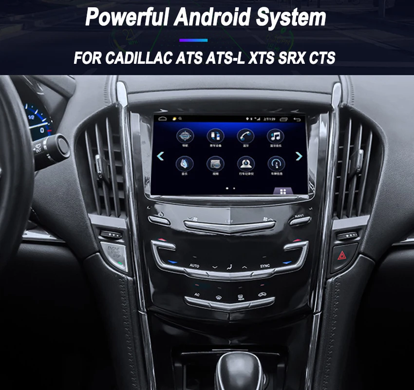 Liislee 2 din Android для Cadillac ATS ATS-L XTS SRX CTS автомобильный мультимедийный плеер gps навигация Видео Радио Bluetooth