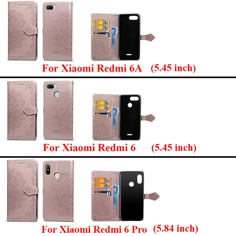 Xiao mi Red 6A чехол красный Note 7 6 Pro 5 Plus кошелек кожаный флип для Note5 Go K20 A2 |