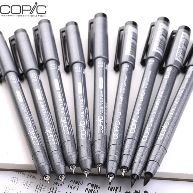 Copic Multiliner Классическая Водонепроницаемая игла крючок линия Эскиз маркер ручка