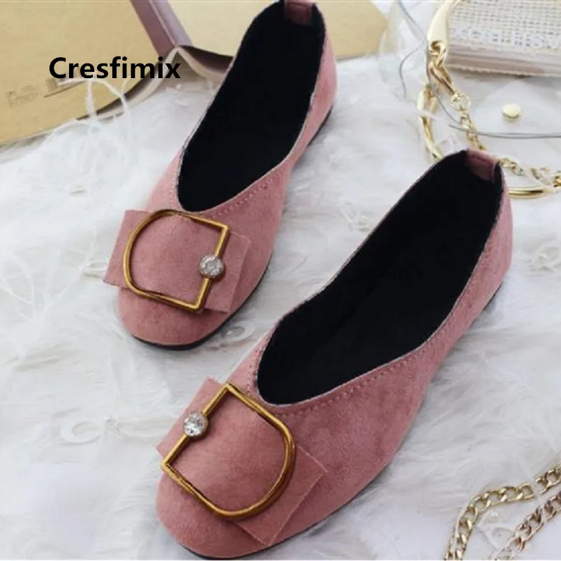 Cresfimix chaussures плиты femmes Женская мода мягкое покрытие (флок) офисная обувь на плоской