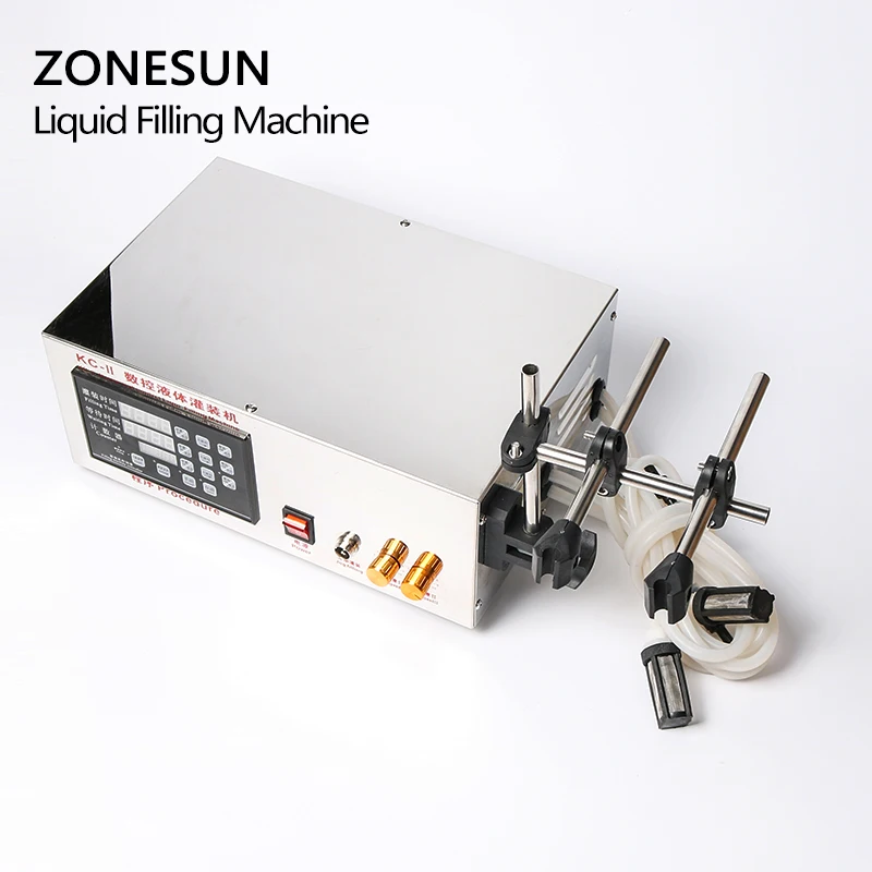 Полуавтоматическая машина ZONESUN для розлива жидкостей с двумя головками 3 3000