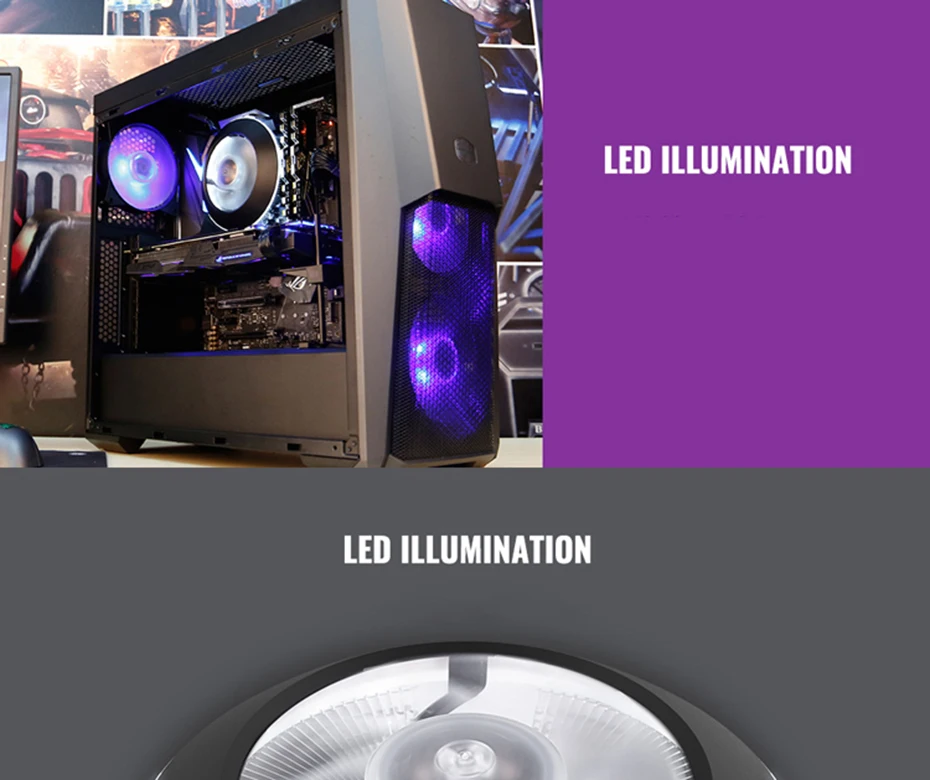 Кулер Cooler Master MAM-G1CN-924PC-R1 G100 блюдце кулер для процессора Intel 115X2011 AMD AM4 AM3 радиатор 10 см 4pin RGB Вентилятор охлаждения