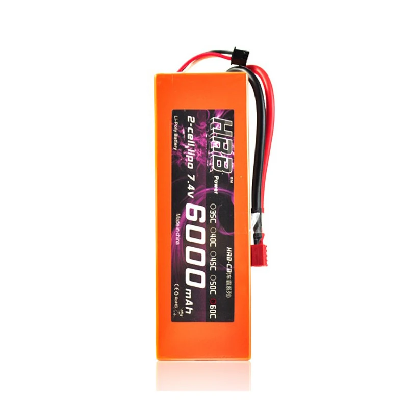 HRB RC Lipo 2S TRX4 батарея 7 4 V 6000mAh 60C Orange жесткий чехол Max 120C Bateria 1/10 автомобиль Лодка