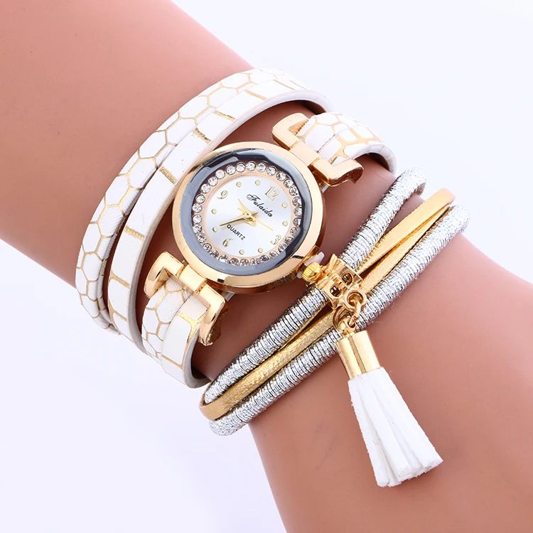 100 шт./лот 918067 длинный ремешок обернуть вокруг леди часы кисточкой кулон цвет