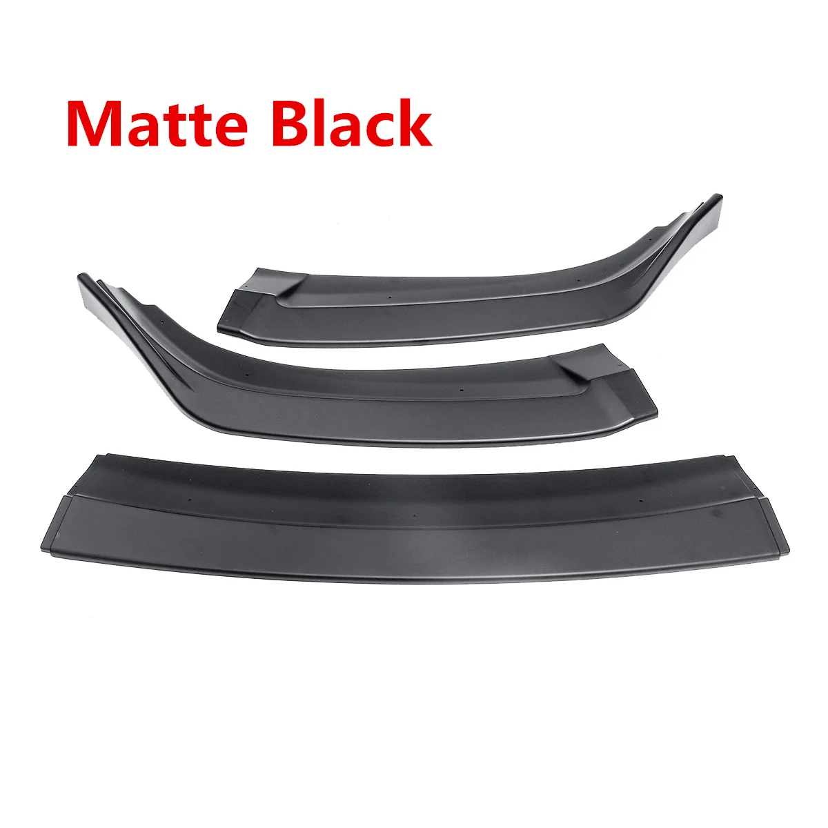Matte Black Новые 3 шт. автомобиль передний бампер спойлер, диффузор Накладка для Honda Civic переднего бампера v-стиля светоделители в виде пластин для тела - Цвет: Matte Black