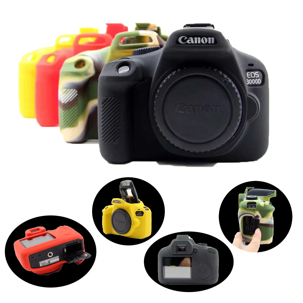 Красивый мягкий чехол для камеры Canon 3000D 4000D силиконовый резиновый корпус