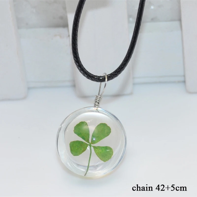 Модное Очаровательное ожерелье ювелирные изделия Настоящий натуральный Клевер