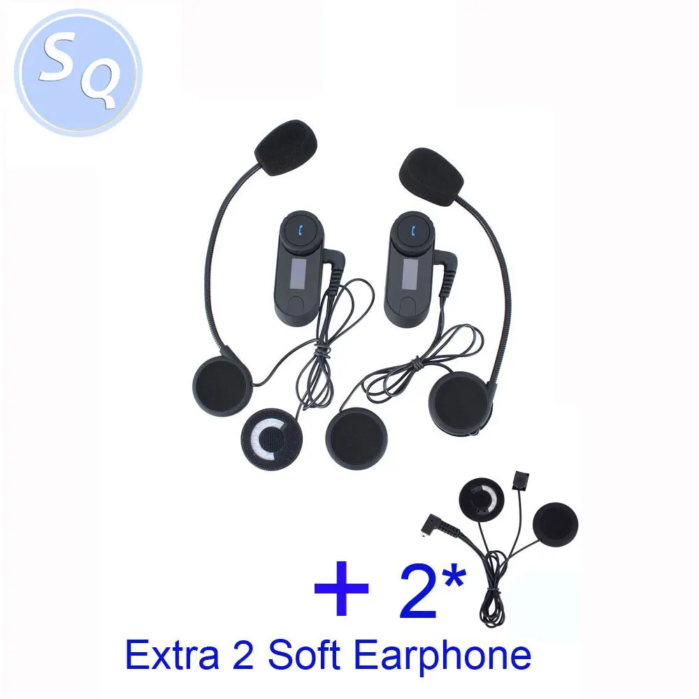 helmet headset wireless motorcycle intercom system 2pcs LCD Screen FM TCOMSC HIFI Sound Direct Talk DSP Full Duplex interphone | Автомобили