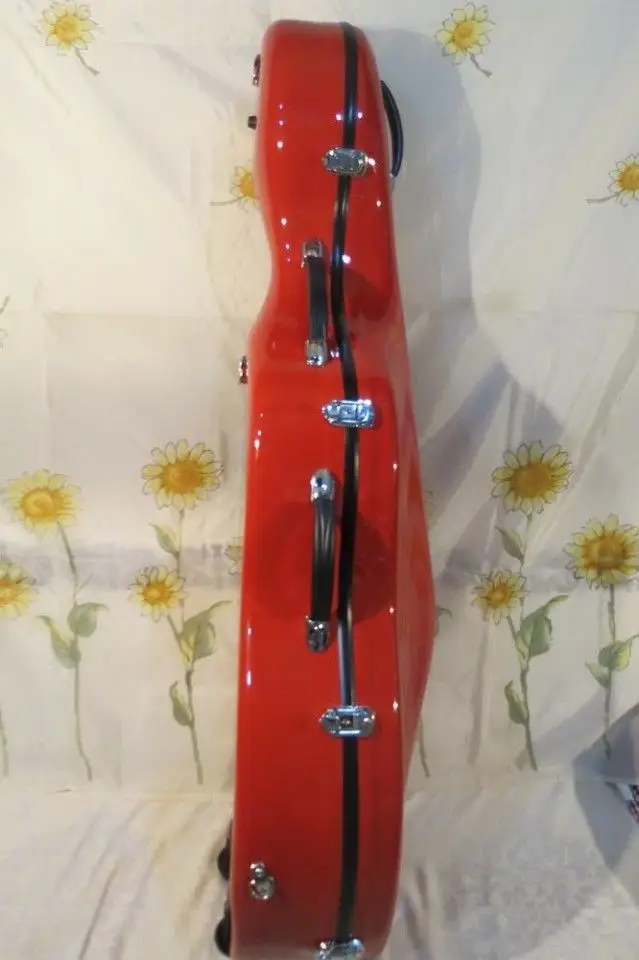 Крепкое красное стекловолокно 4/4 Виолончель Жесткий Чехол отличное качество