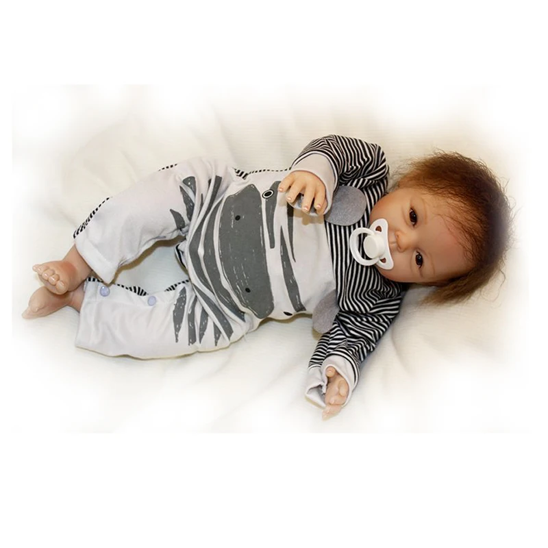 Кукла реборн 22 дюйма мультяшный стиль мягкая силиконовая на ощупь для косплея