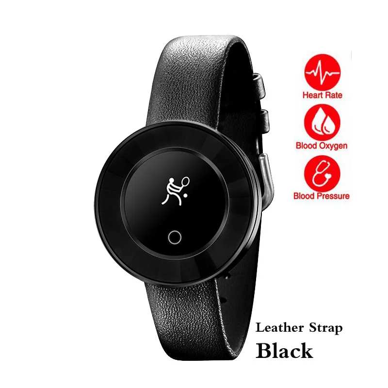 Leather Black X6 женские Смарт-часы IP68 Водонепроницаемые спортивные фитнес-трекер пульсометр кровяное давление Smartwatch Relogio Feminino Reloj Mujer - Цвет: Leather Black