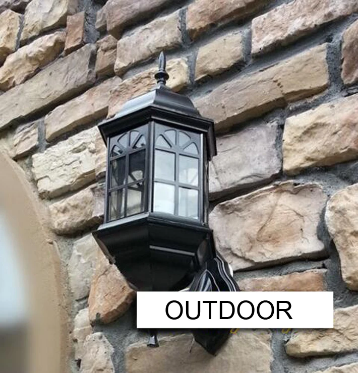 Открытый настенный светильник вне лампы Фонари под старину Лампы для мотоциклов