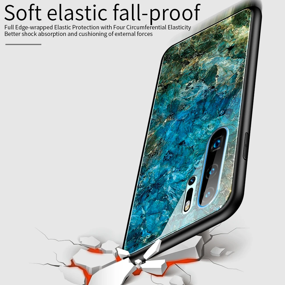 Цветной градиентный чехол из закаленного стекла для телефона Huawei P20 Pro Lite Nova 3E 4E P30