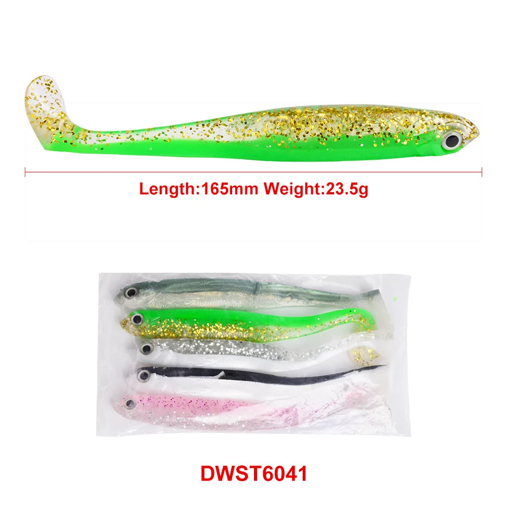 HONGTAO Soft Lure Fishing 165mm/23.5g 5pcs/lot High Quality Isca Artificial Bait Jig Wobbler Swimbait Free Shipping | Спорт и