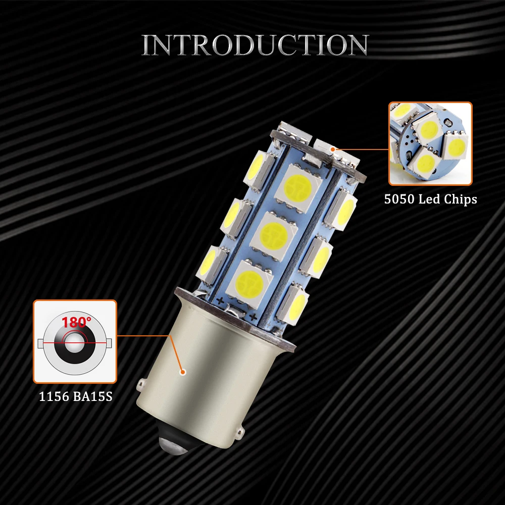 YM E яркий 2 шт. S25 1156 BA15S 5050 18 SMD P21W поворотник задний Светильник лампы белый желтый