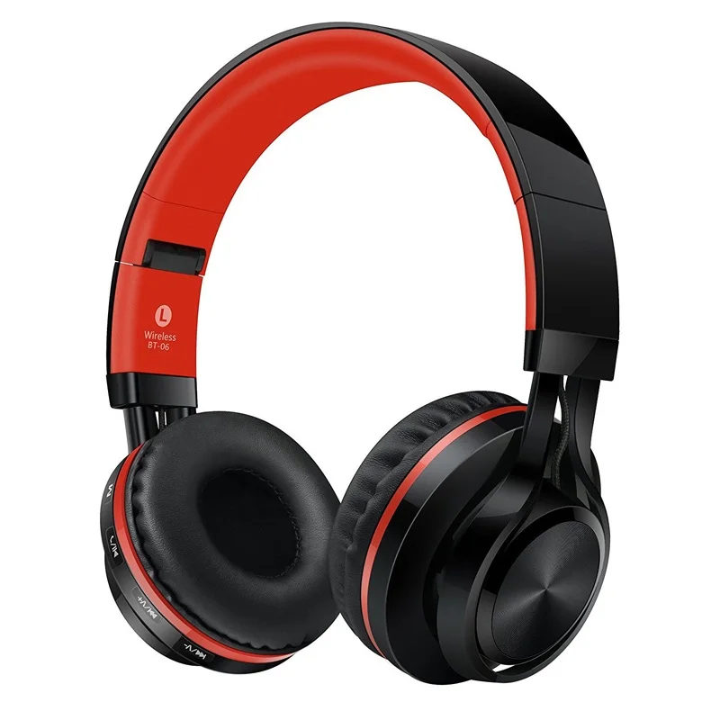 Красный Наушники Sound Intone BT-08, Bluetooth, с микрофоном, поддержка TF карты, FM радио, беспроводные наушники, Бас-гарнитура для мобильного телефона, ПК, ТВ, MP3 - Цвет: Красный