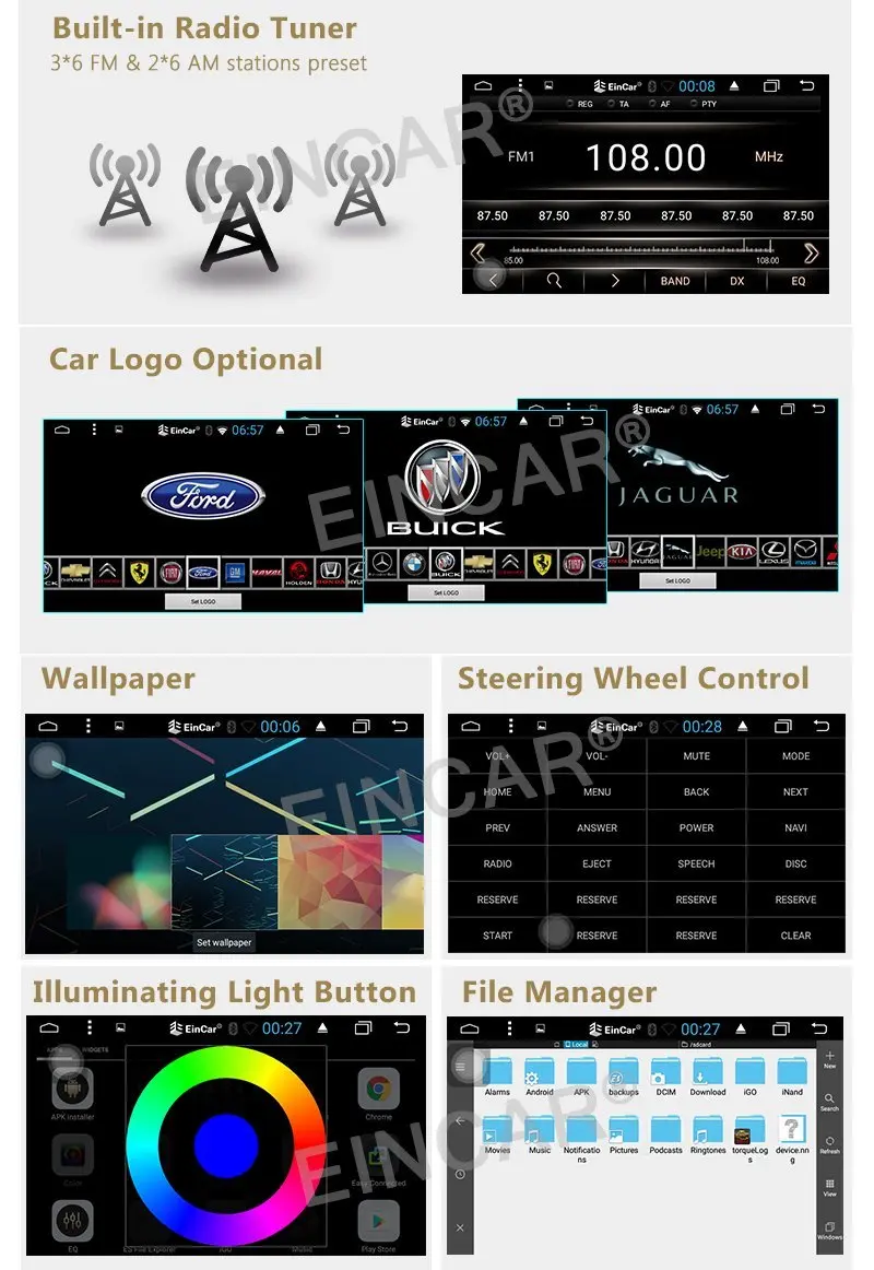 Новые Индивидуальные черный автомобильный DVD плеер Android 6 0 два 2Din Стерео