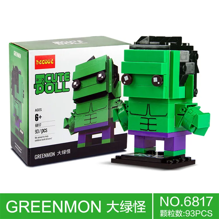 H& HXY милая кукла 6801-6822 18002 Voltron King мини-кубики Супер герои marvel Мстители Фигурки Decool строительный блок - Цвет: 6817